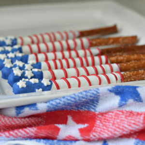 patriotic chocolate covered pretzels