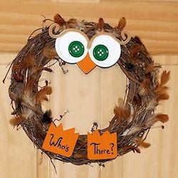 diy owl wreath 