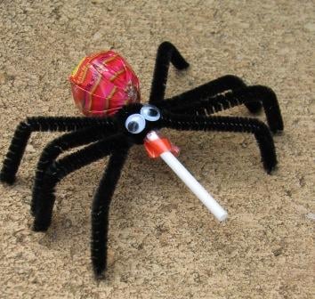 spider lollipop craft 