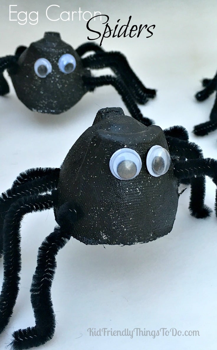 egg carton spider craft 