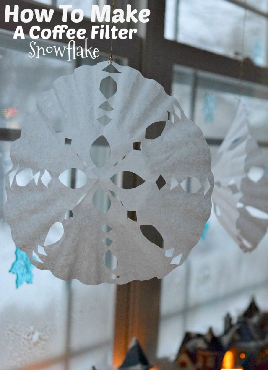 coffee filter snowflake 