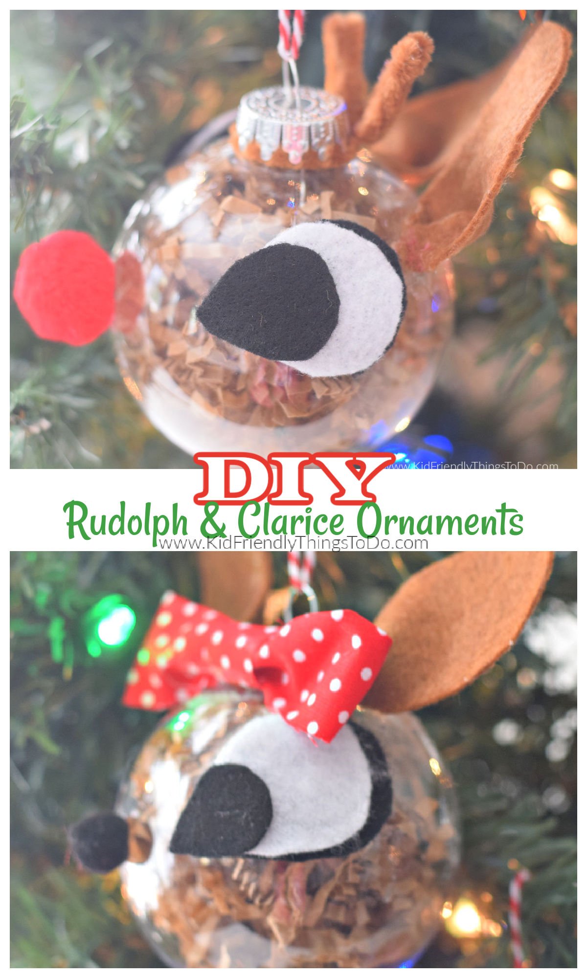 Rudolph and Clarice ornament 