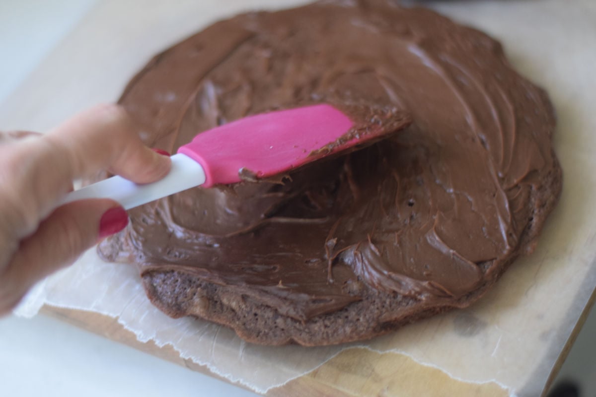 making Rudolph brownies 