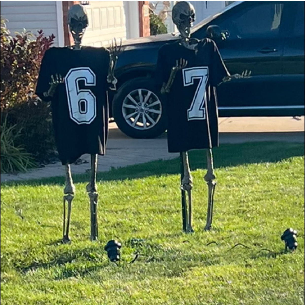 skeletons wearing 6 7 jerseys 