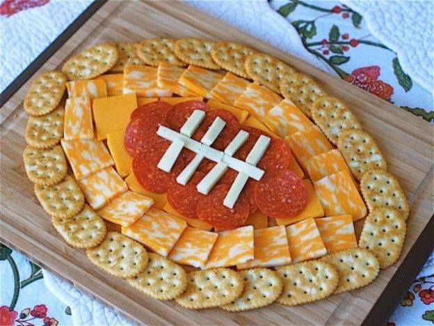 football cheese tray