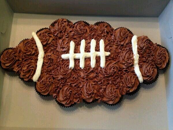 football cupcake cake 