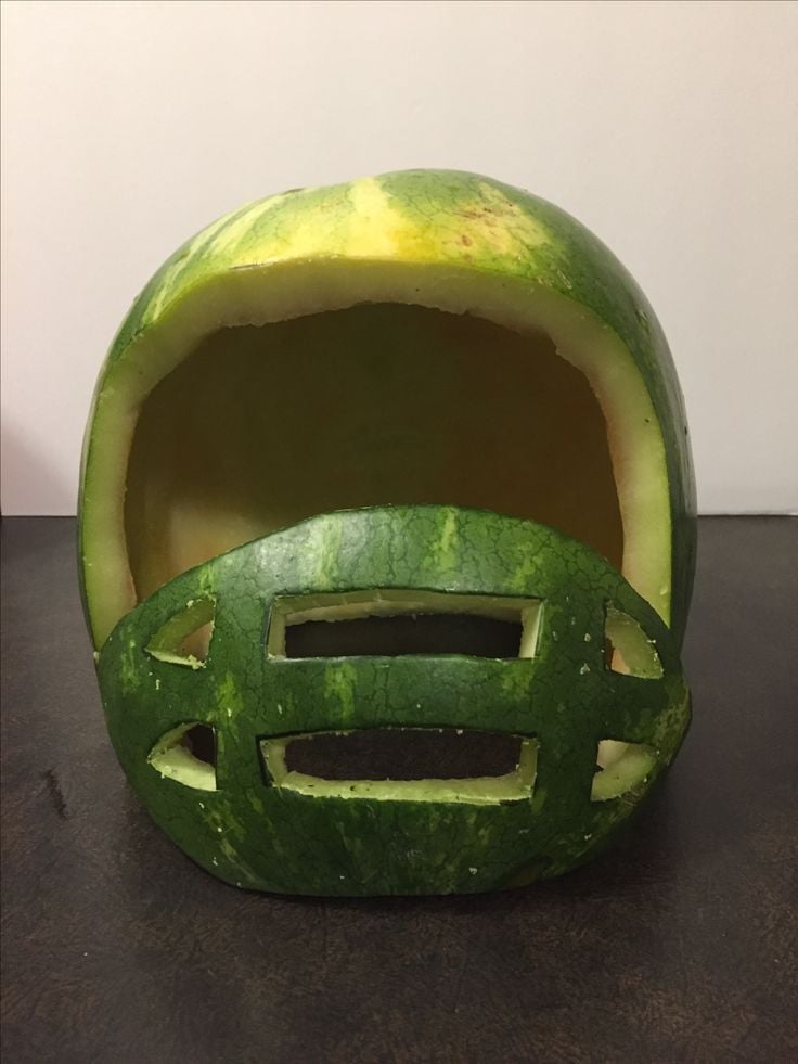 football watermelon helmet