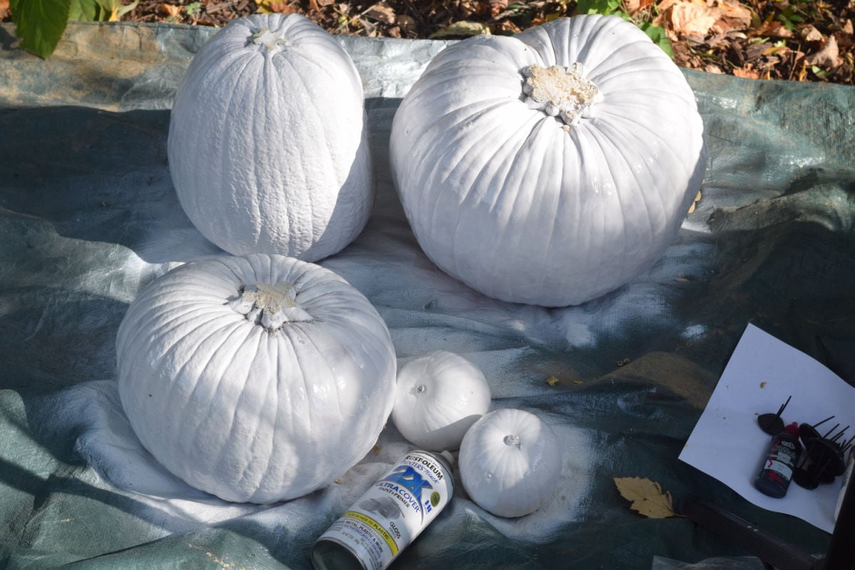 making Olaf pumpkin