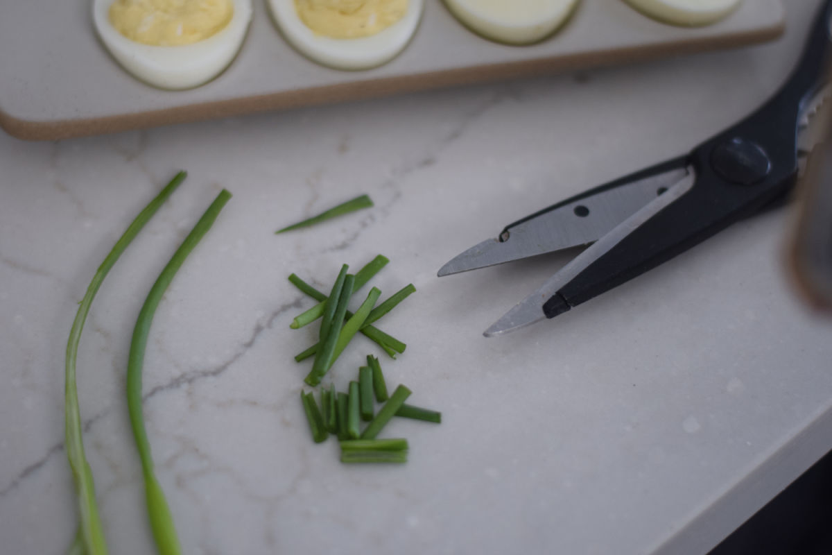 chives for deviled eggs 