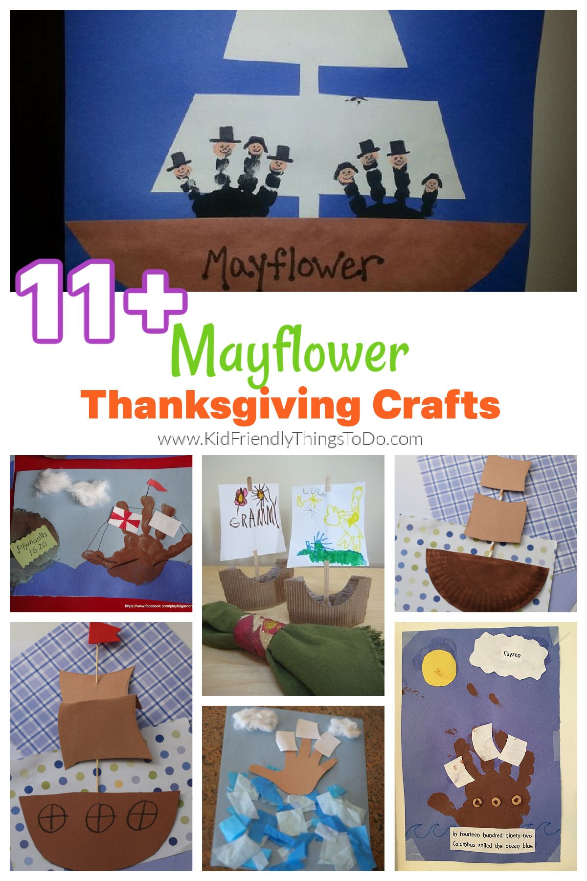 Mayflower crafts for Thanksgiving 