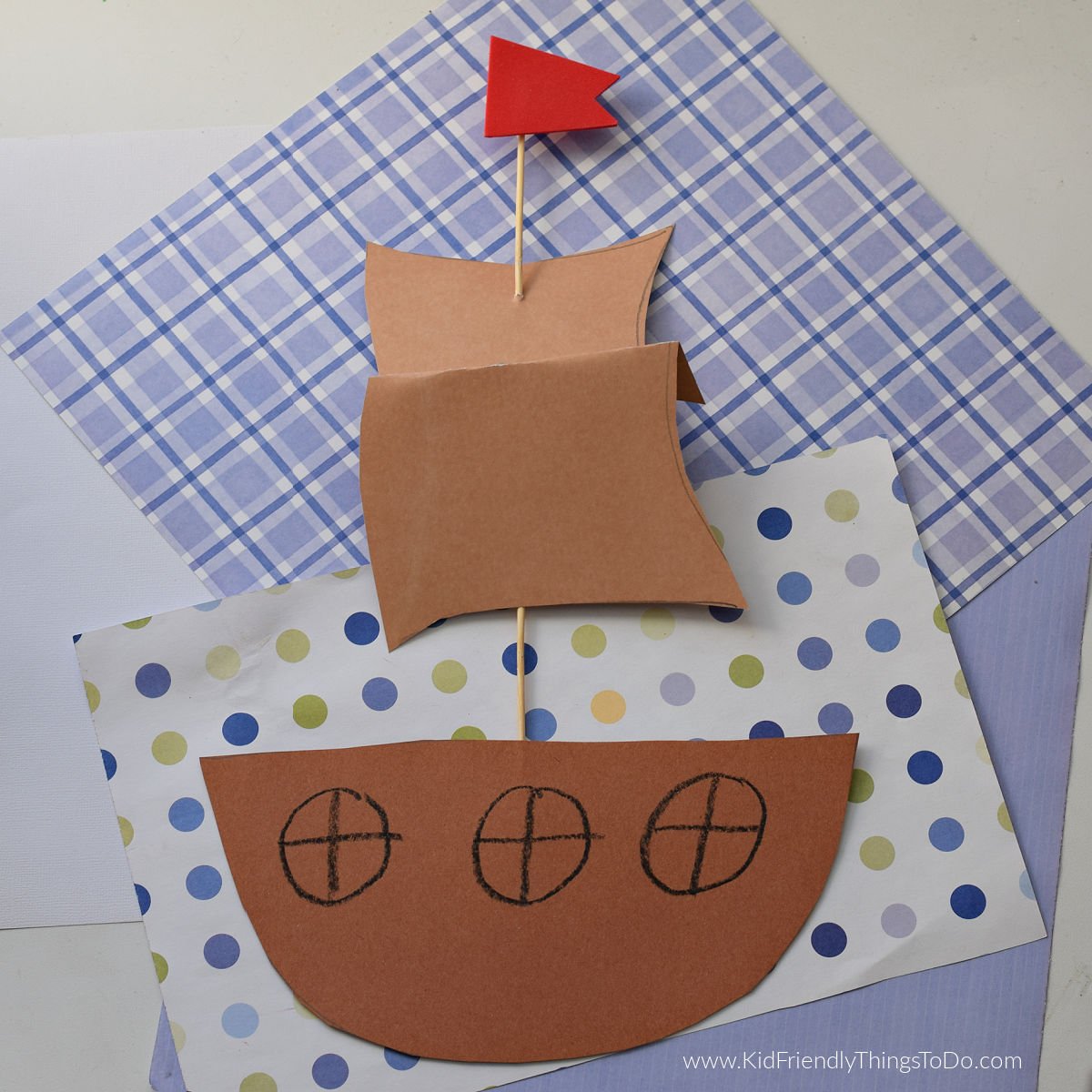 paper plate Mayflower craft 