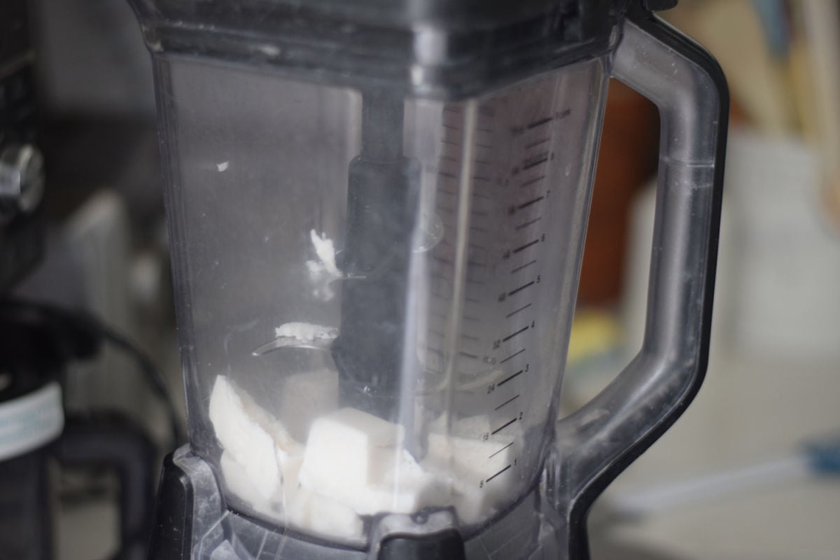 soap in blender