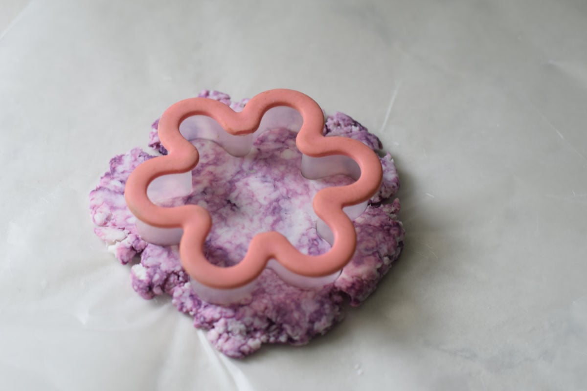 making Ivory soap dough shapes