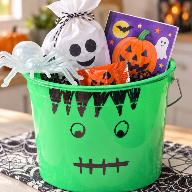 Boo bucket for Halloween fun with the kids