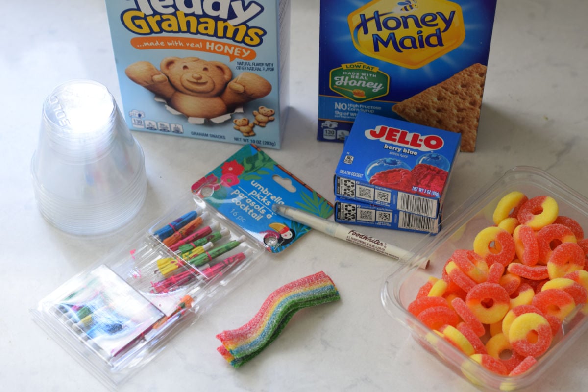 teddy bear beach Jello cup ingredients