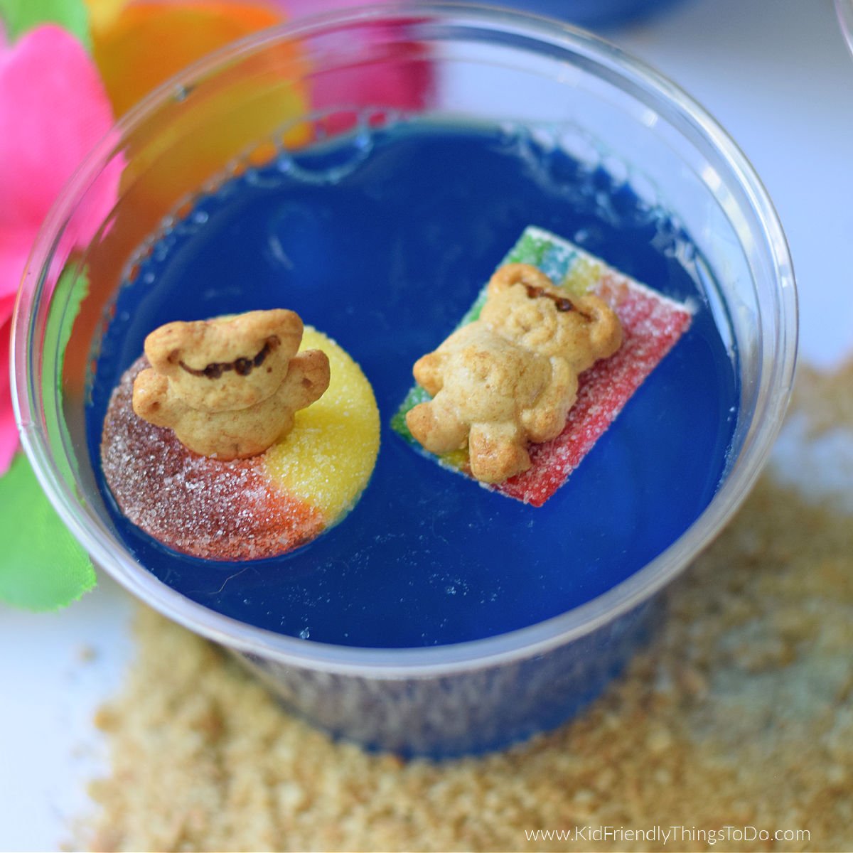 beach day Jello cups