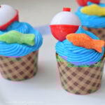 fishing bobber cupcakes