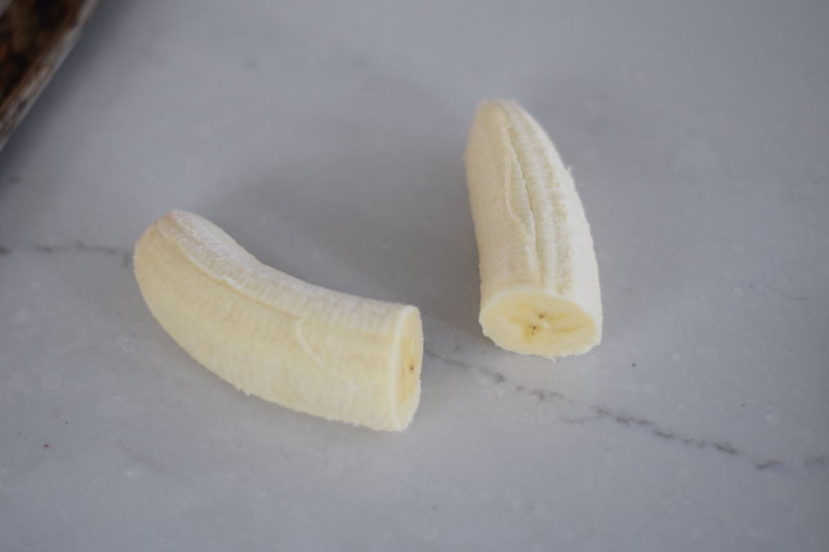 banana cut in half
