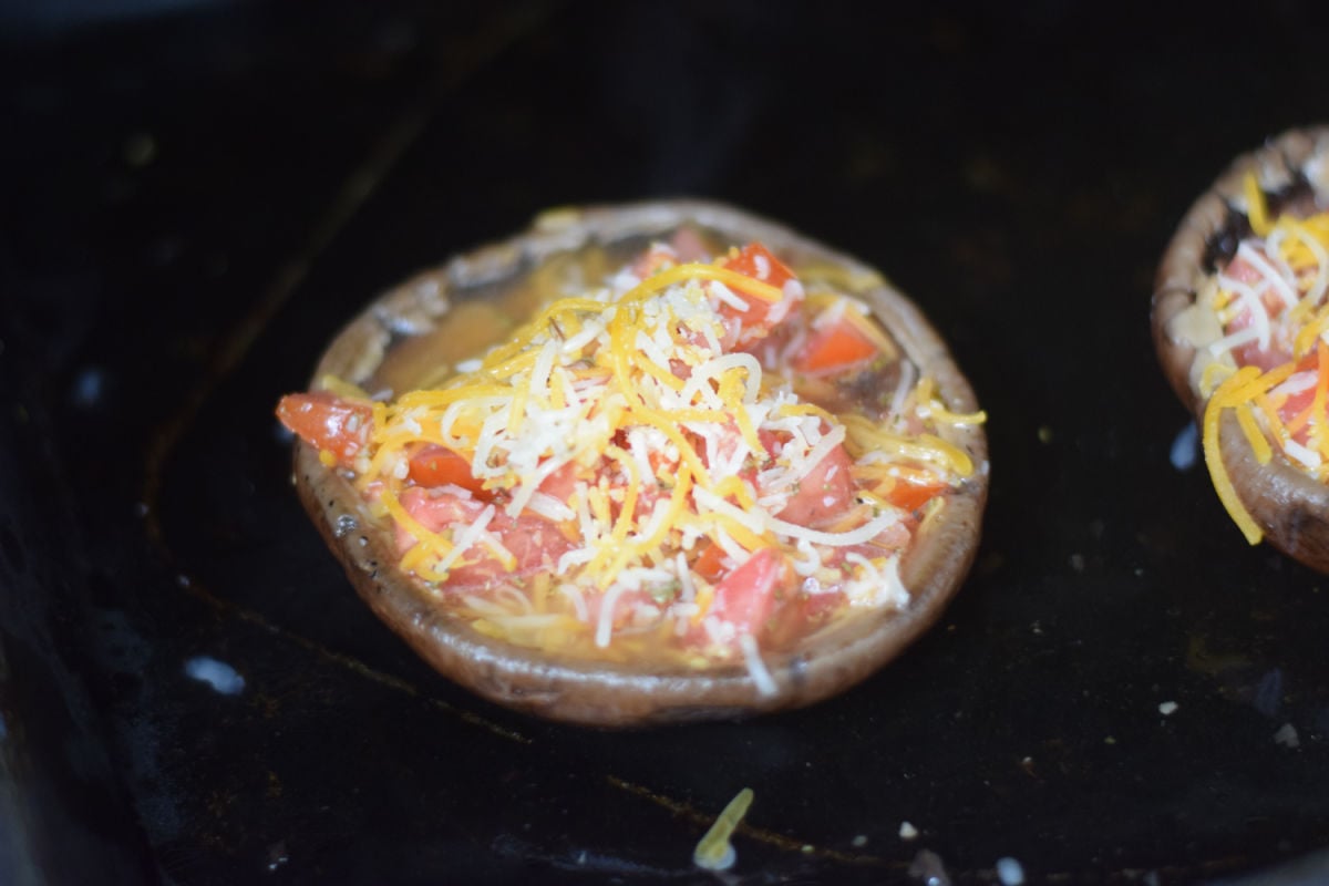 mushroom burger baking