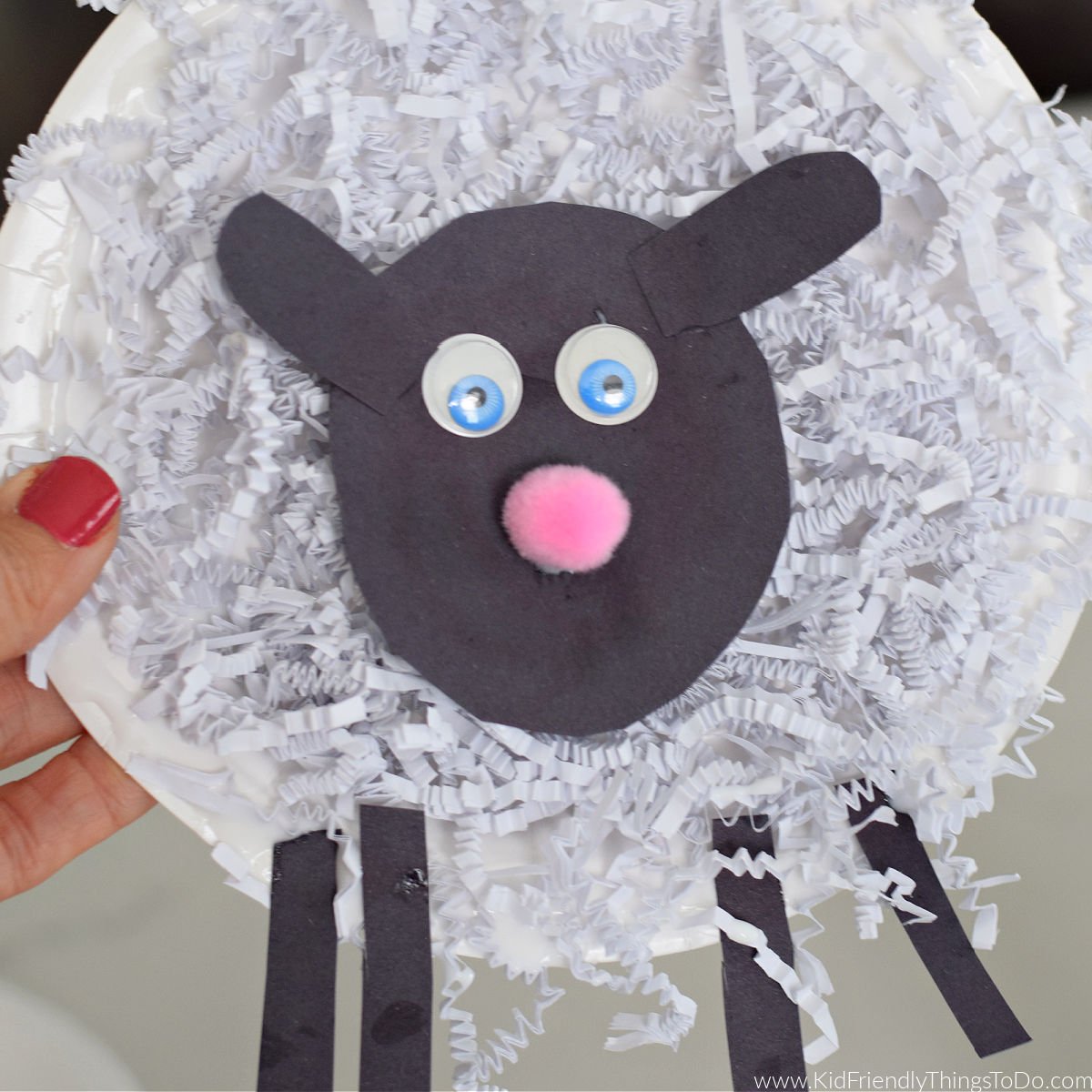 paper plate sheep craft