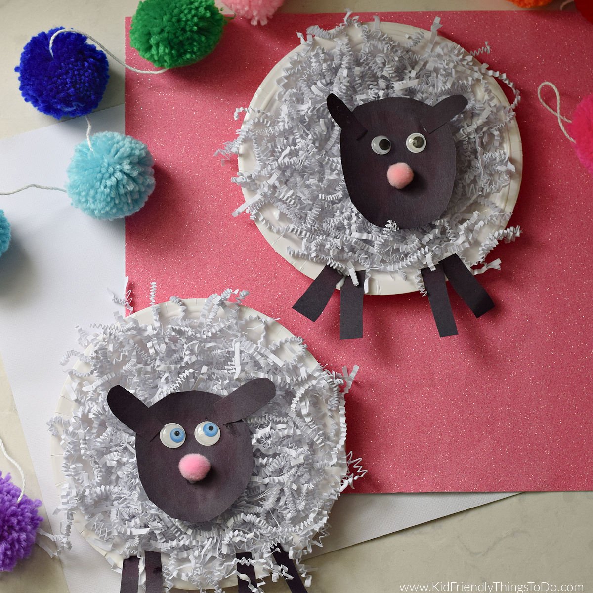 paper plate sheep craft