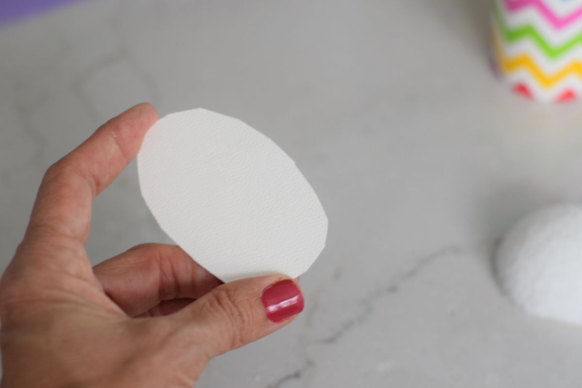 cardstock oval