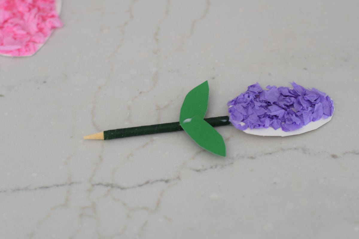 tissue paper hyacinth craft