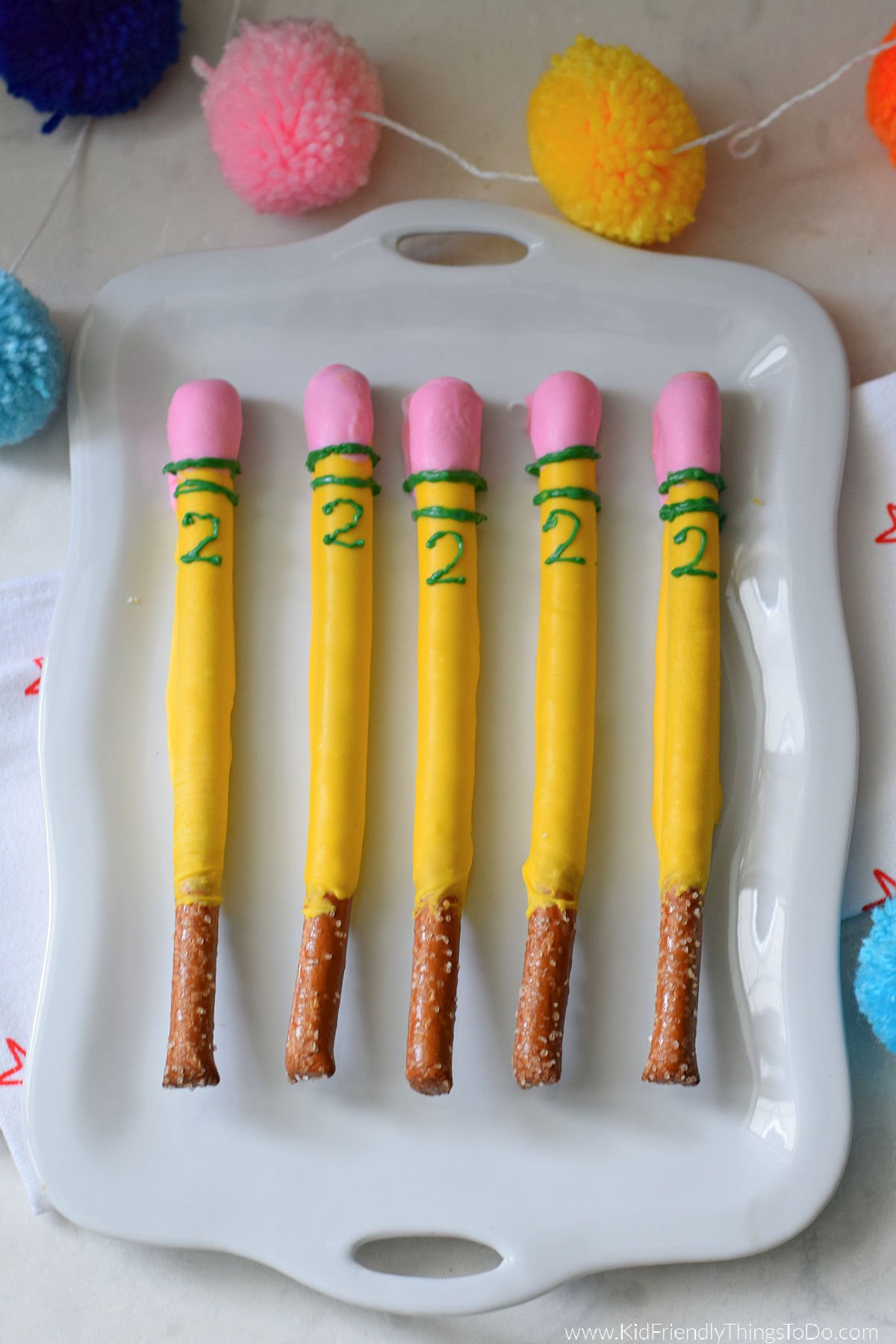 pencil chocolate covered pretzel