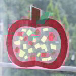 apple suncatcher craft for kids