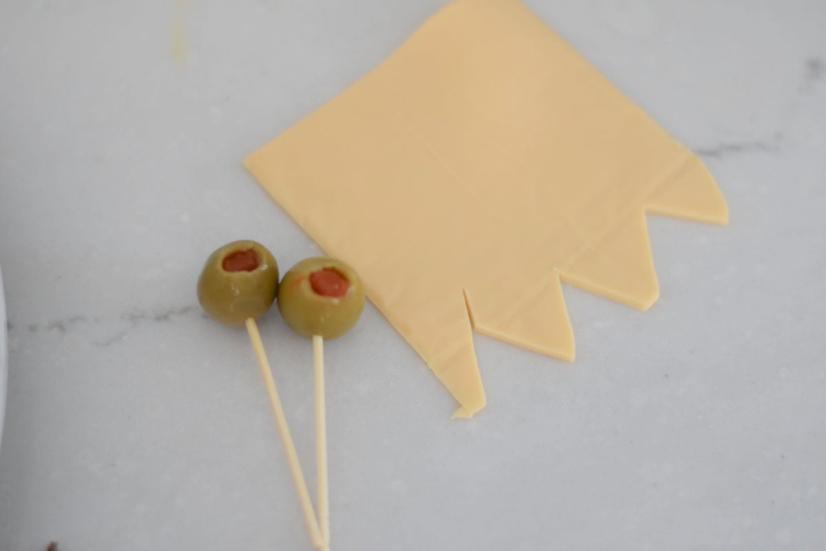 making teeth and eyes for Monster Cheeseburgers