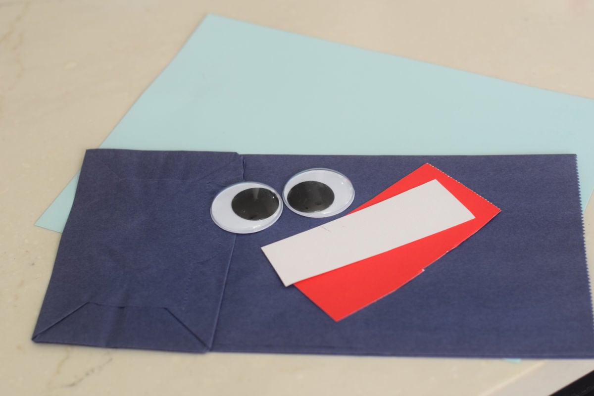 shark paper bag craft supplies 
