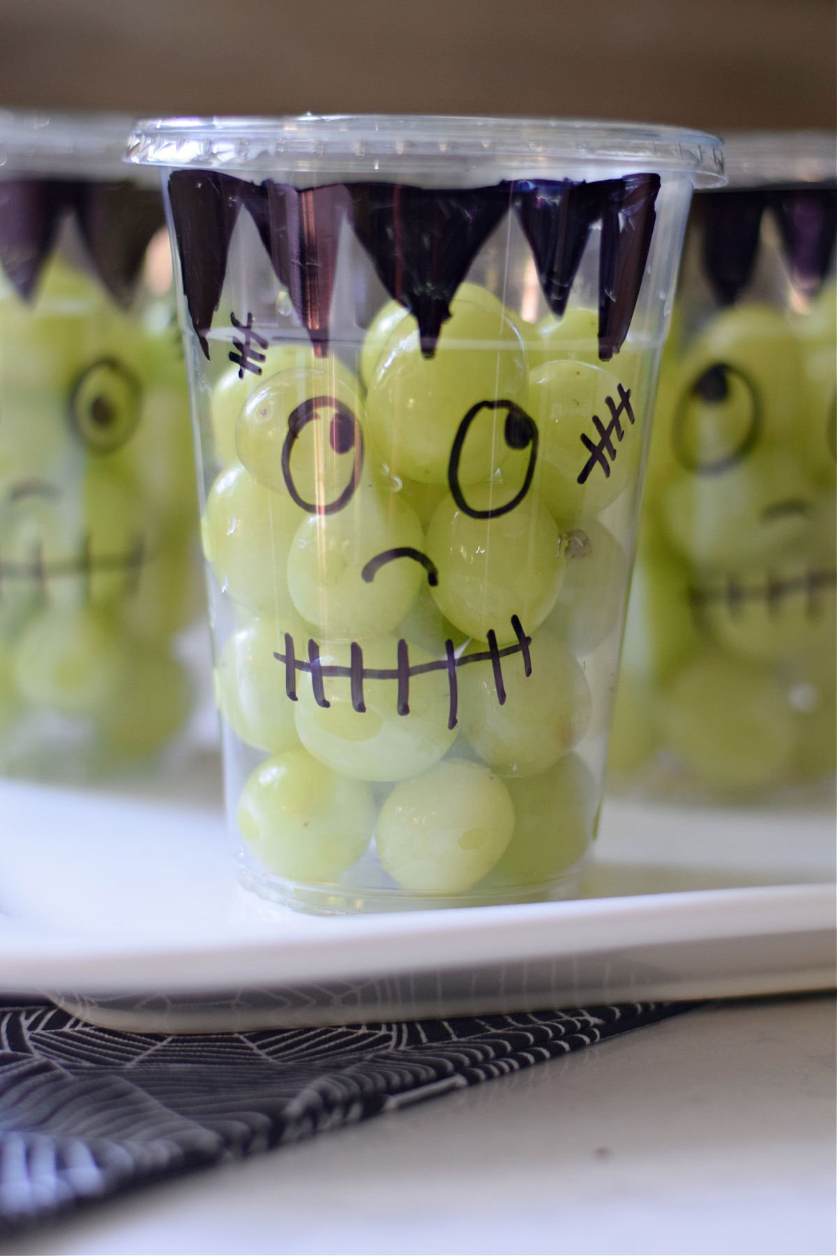 Frankenstein fruit cups 