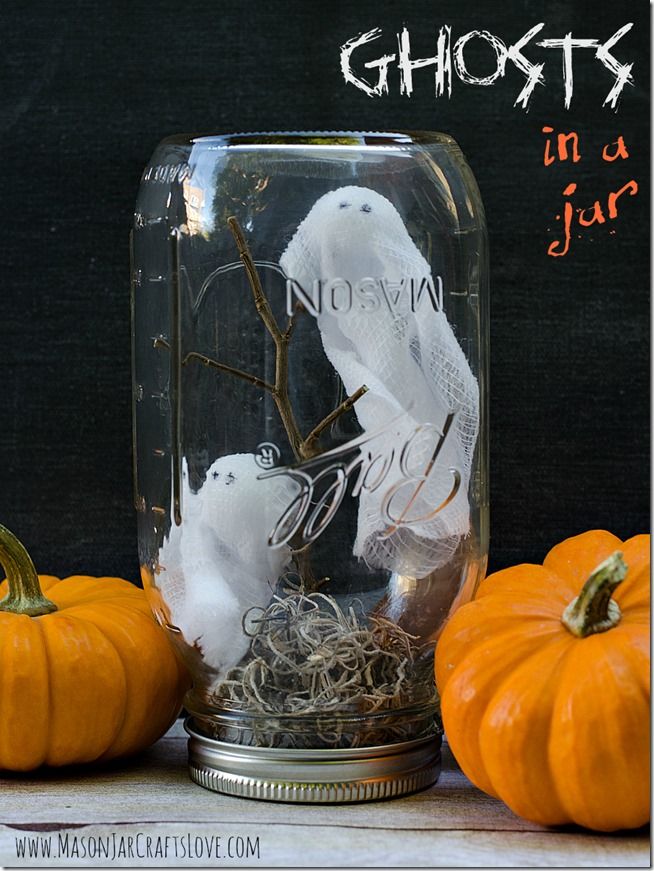 mason jar ghosts