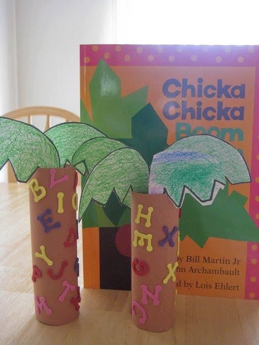 chicka chicka boom boom toilet paper tube craft 