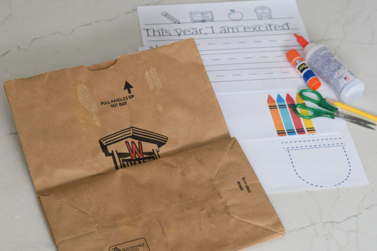 paper bag backpack craft 