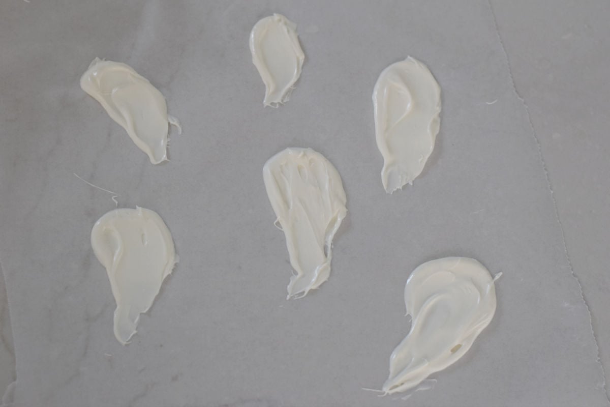 white chocolate ghost shapes 