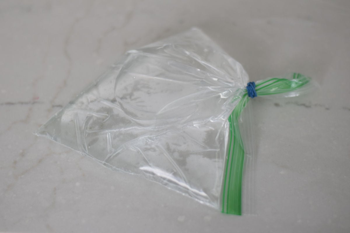 bag filled with water