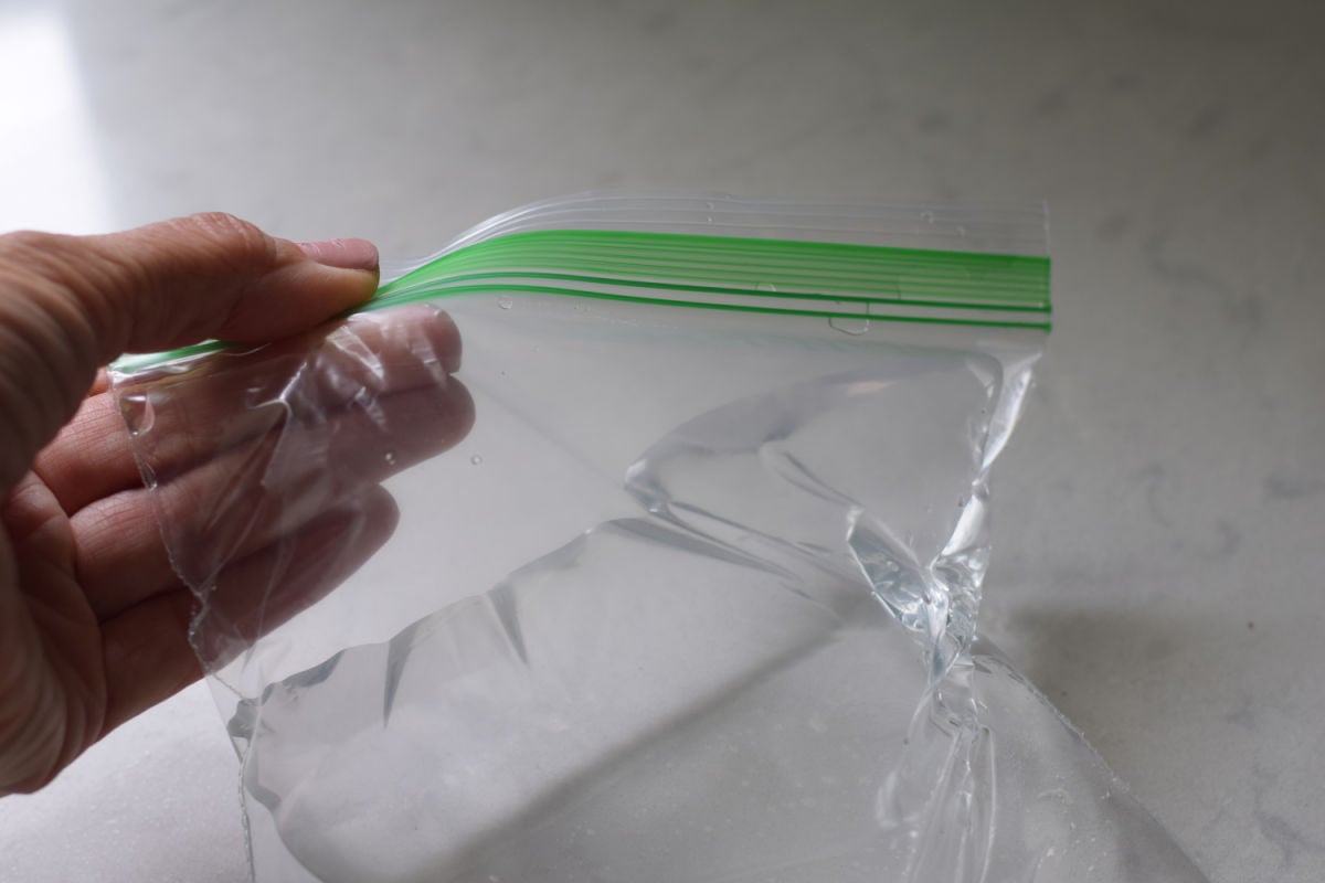 bag filled with water