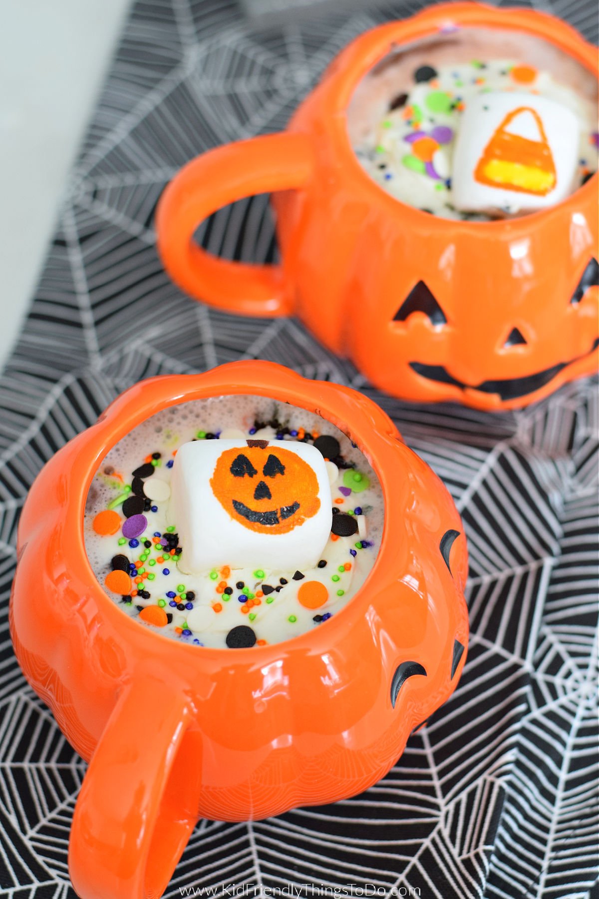 Halloween frozen whipped cream topper