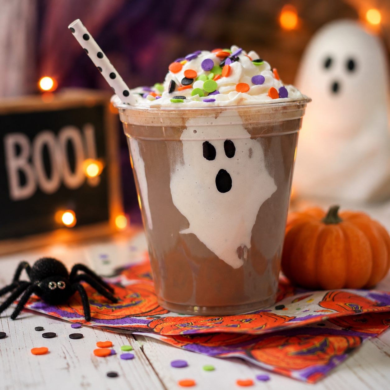 ghost chocolate milk cups halloween treat for kids