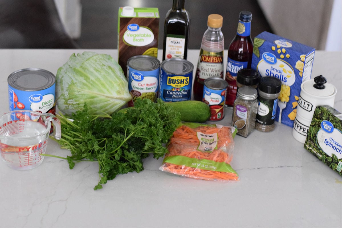 ingredients for minestrone soup
