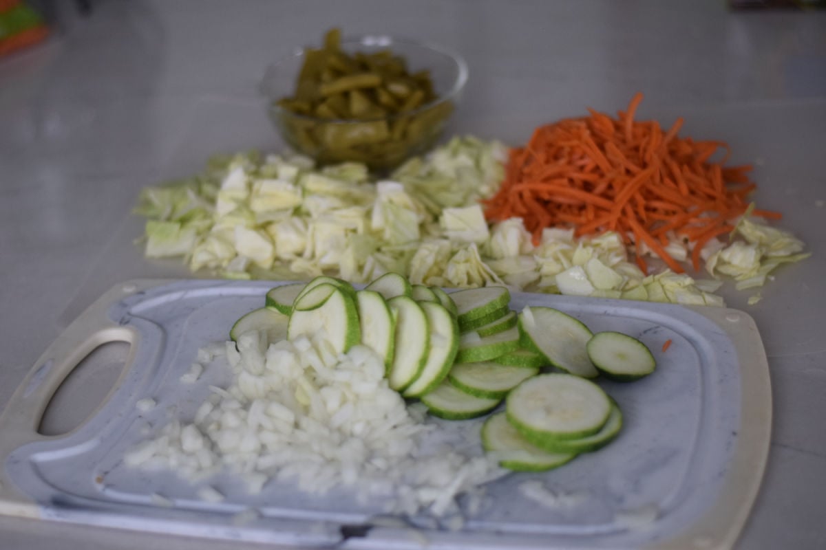 cut vegetables