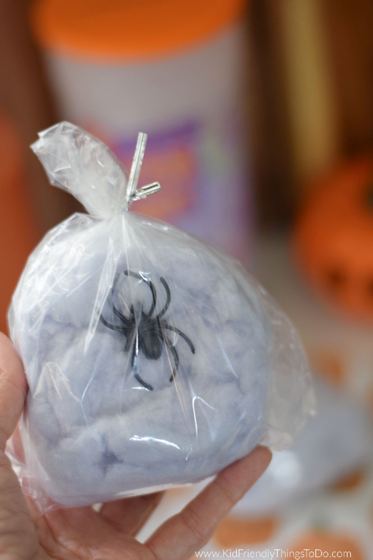 sticky spider web cotton candy snacks 