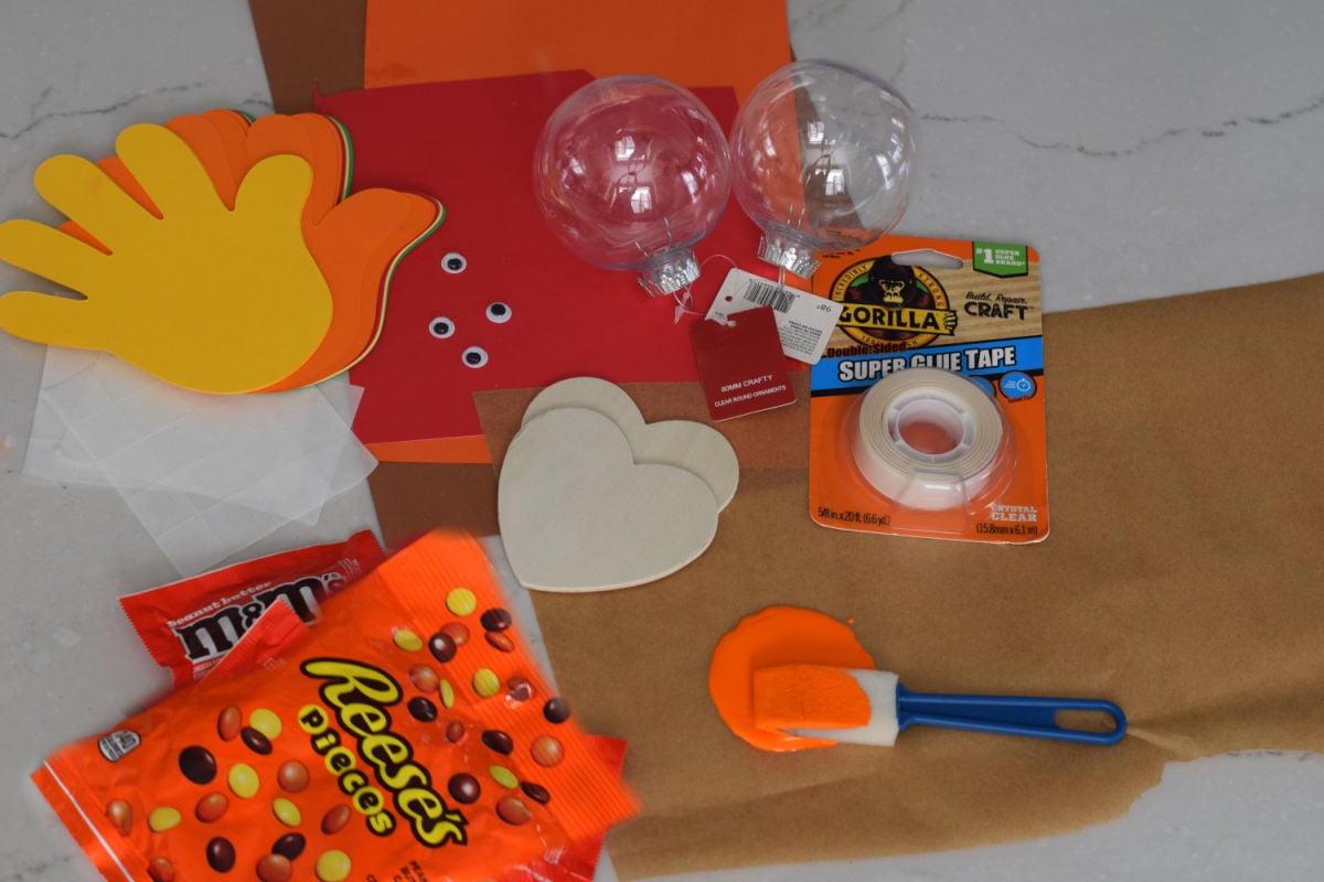 turkey handprint craft supplies 