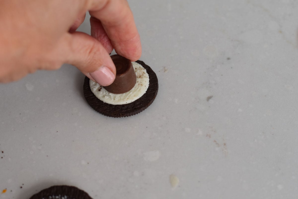 making Rolo spiders 