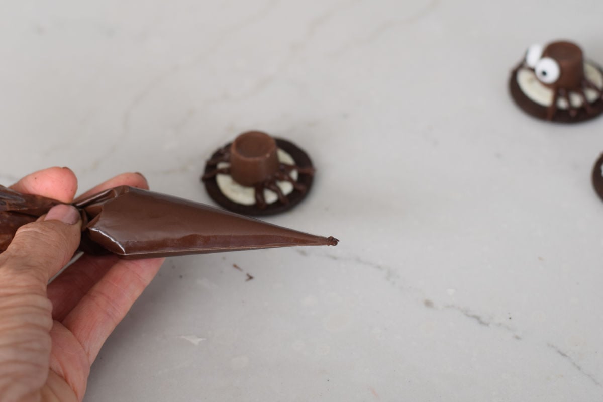 making Rolo spiders 