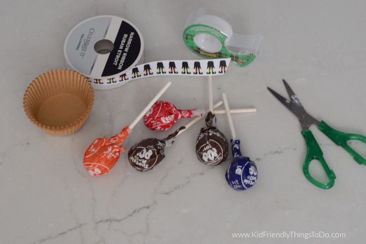 witch broom lollipop craft