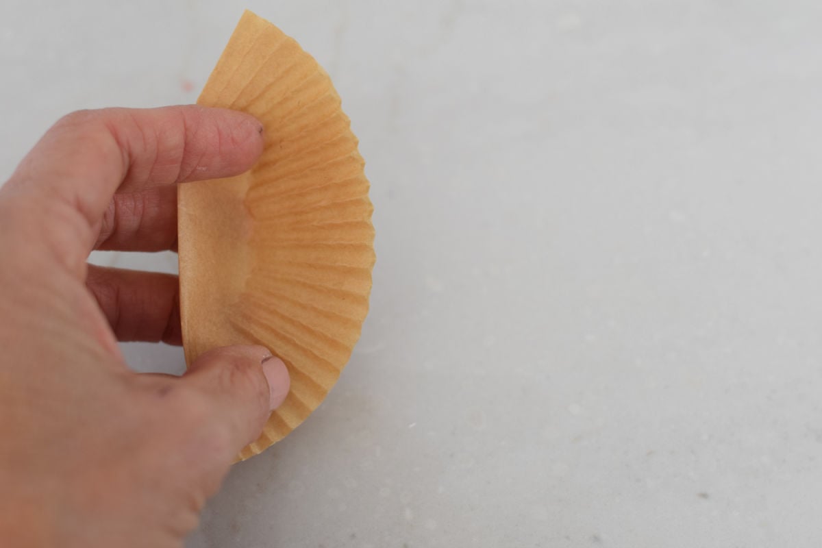 folded cupcake wrapper