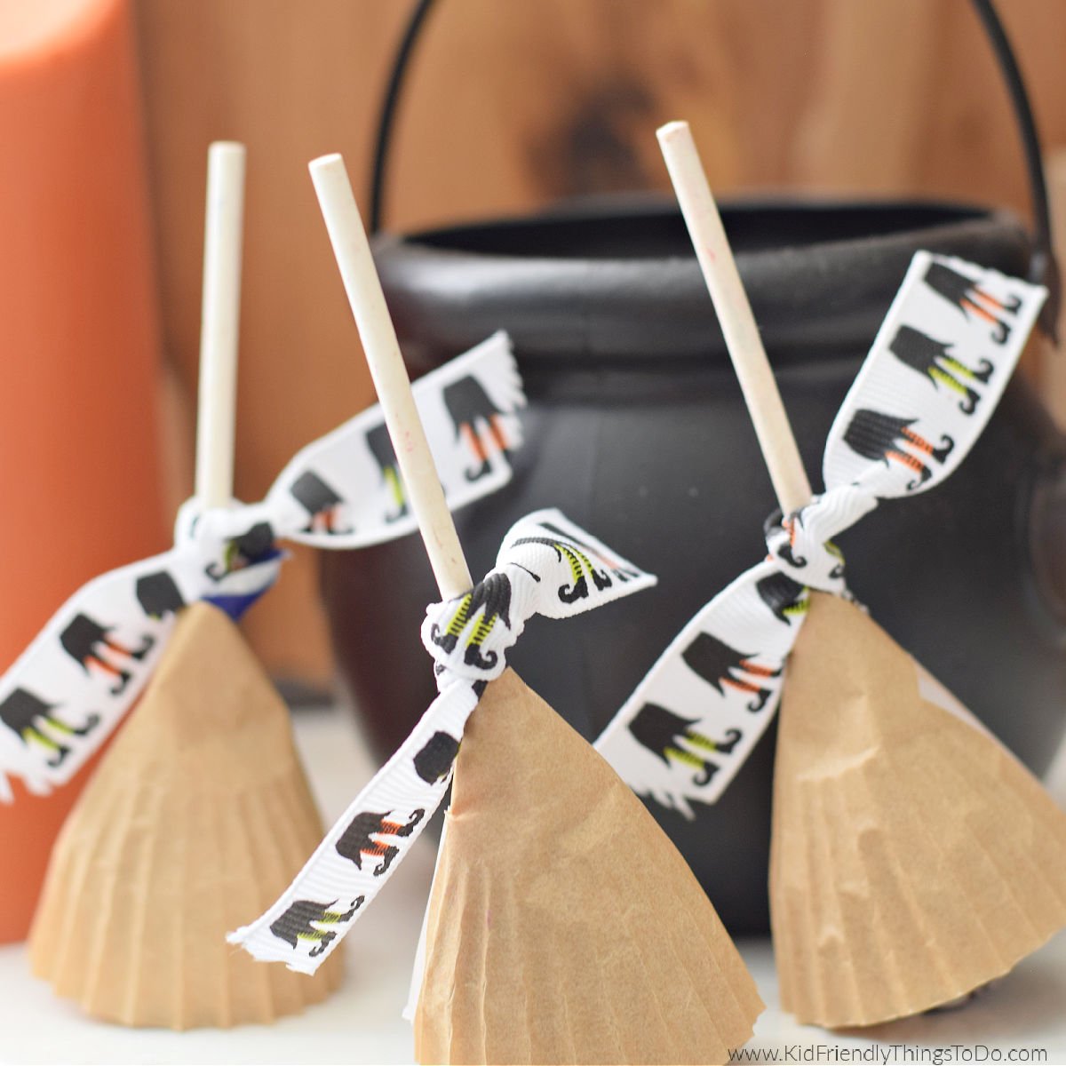 witch broom lollipop craft