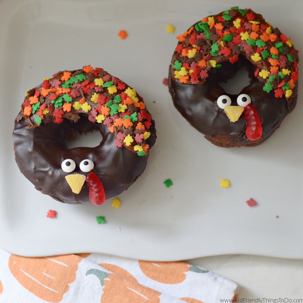 chocolate turkey donuts